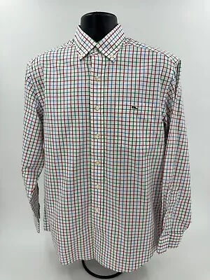 Vineyard Vines Men’s Button Down Tucker Shirt M Red Green Blue Plaid • $16.95