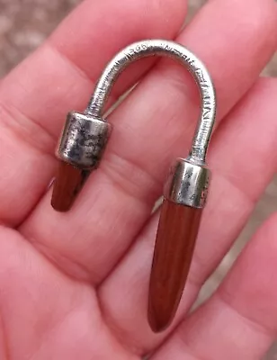 1.75  Vintage Sterling Jasper Tongue Cut Key Ring Marked Mexico Unisex Bezel Set • $24.99