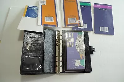 Filofax - Winchester Leather Planner  &  Inserts - Vintage - Made @uk -excellent • $265.05