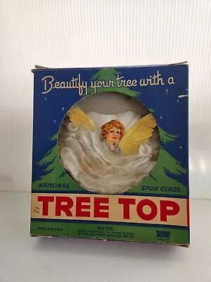 Rare Vintage Tinsel Cotton Spun Glass Angel Hair Christmas Tree Topper Paper • $69.99