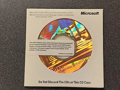 Microsoft Office Small Business Edition 2003 W/Business Contact Manager OEM CD • $10.50