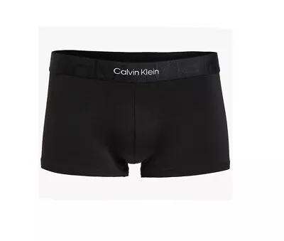 Calvin Klein Microfiber Monogram Low Rise Trunk 1 Pack Black Gray S-XL NEW • $12.99