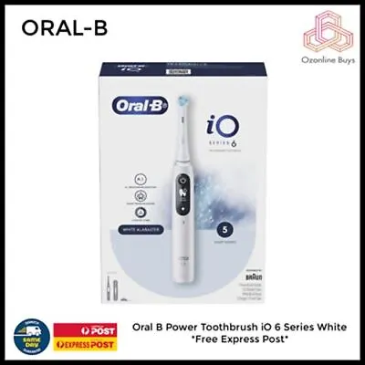 Oral-B IO6 IO Series 6 Electric Toothbrush White *Free Express Post* • $155