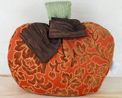 $48 • Buy Woof & Poof Halloween Autumn Fall Orange Fabric Pumpkin Plush Pillow 11  2008