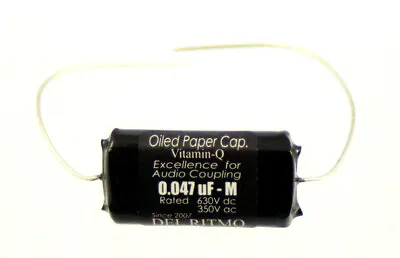 Vitamin Q .047uF 630V  Black Candy  Paper In Oil Tone Capacitor PIO • $15.50