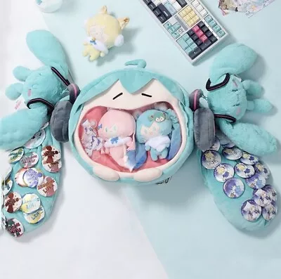 Official MOEYU BEMOE Hatsune Miku Vocaloid CV01 Storage Bag Backpack Cute Plush • $99.50