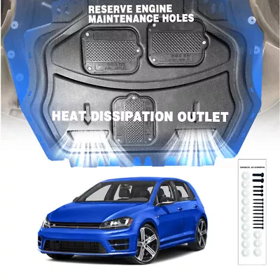 $89.28 • Buy For VW Golf R 2012-2014 Auto Under Engine Cover Guard Mudguard Black