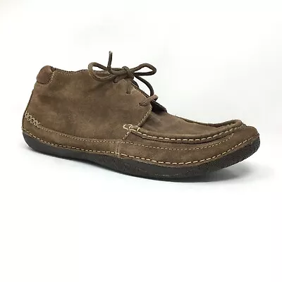 Johnston & Murphy Moccasin Boots Shoes Men's Size 8 Brown Suede Casual Lace Up • $34.39