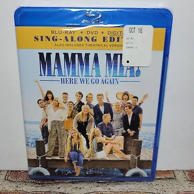 Mamma Mia! Here We Go Again (Blu-ray  + DVD + Digital) Sing A Long Edition - NEW • $5.95