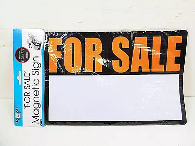 For Sale Signs Magnetic Vinyl Sign Orange 11-3/4  X 7-3/4  Weatherproof Car 1Pc • $7.49