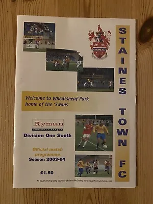 2003-2004 Staines Town V Halifax Town  FA  Trophy Fourth Round Reply • £1.60