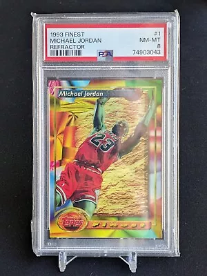 1993 Topps Finest Refractor #1 Michael Jordan PSA 8 • $1000