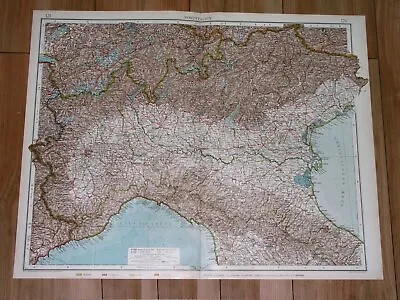 £20.23 • Buy 1930  Original Vintage Map Of Northern Italy Venice Milan Turin Lombardy 