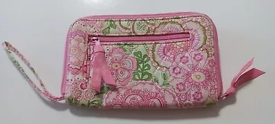 Vera Bradley Petal Pink And Green Floral Large Wallet  • $15