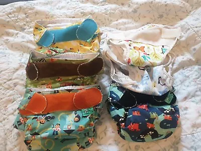 6no Reusable Totbots Fitted Nappies And Covers USED But Great Condition • £6