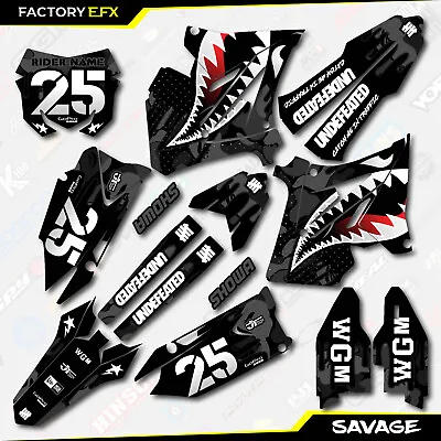 Black Savage Restyle Graphics Kit Fit 01-08 Suzuki RM125 RM250 RM 125 250 Decal • $64.99