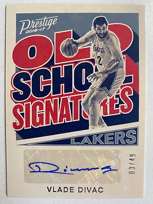 Vlade Divac 2016-17 Prestige Old School Signature Autograph Auto 3/49 Lakers • $45