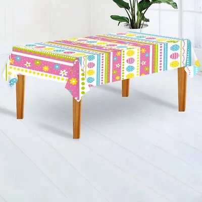 Rectangular Easter Table Cloth Disposable Tablecloth Dessert Tables Party Decor • £4.64
