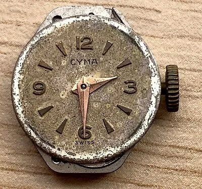 Cyma Cal. R384K Working Hand Manual Vintage 16 Mm Watch Swiss • $63.70