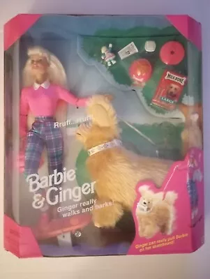 Barbie & Ginger Pet Dog Doll Set With Accessories Vintage 1997 Mattel 17116 • $49.99