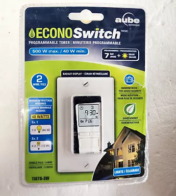 Aube Honeywell TI073-3W 7 Day Solar Programmable Econo Switch White • $18.85