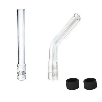 Pack Of Straight Bent Glass Tube Stem Silicone Cap Adaptor Mouthpiece For Solo • $11.39