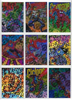 1995 Marvel Pepsi Cards PRISM 9 Card Full SET SPIDERMAN IRON MAN HULK Reprint!! • $35.10