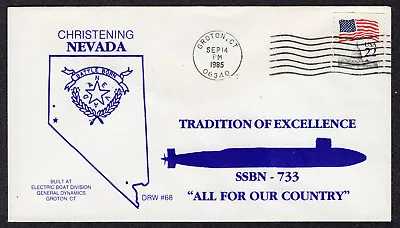 1985 USS Nevada (SSBN-733) Christened NP862 • $1.50