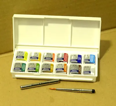 £12.99 • Buy Winsor And Newton Cotman Watercolour Set Sketchers Pocket Box 13 Half Pans