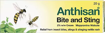 Anthisan Bite And Sting Cream 20g Insect Sting Relief Antihistamine  • £7.21