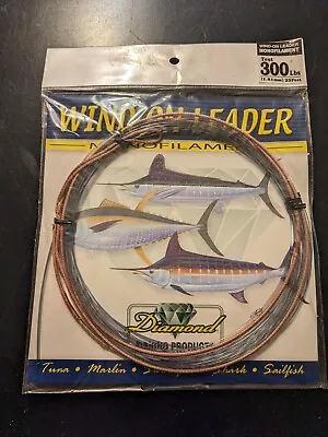 Momoi Diamond Monofilament Wind On Leaders-25 Ft-Smoke Blue 300 Lb. • $15.99