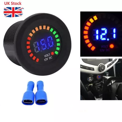 LED Battery Volt Meter Monitor Digital DC 12V Car Boat Voltage Marine Gauge HOT • £7.80