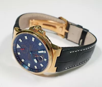 Ulysse Nardin Maxi Marine Chronometer 266-68 LE 18k Rose Gold Men Watch 43mm • £11977.86