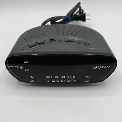 Sony Icf-c211 Dream Machine Black Clock Radio Am/fm (works) • $14.87