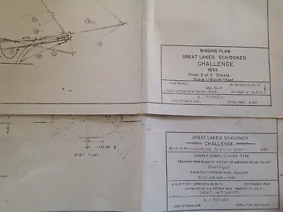 GREAT LAKES SCHOONER  CHALLENGE  Sail Boat Ship Building Model Plan • $45