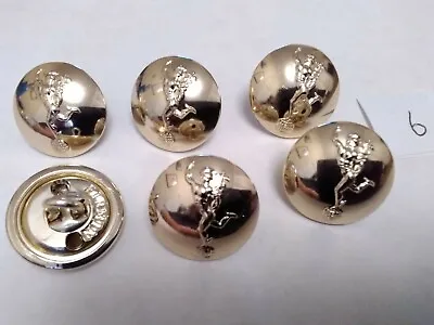 6 CLASSIC  METAL LOOK  MILITARY ARMY STYLE BLAZER COAT BUTTONS  20mm (6) • £3.30