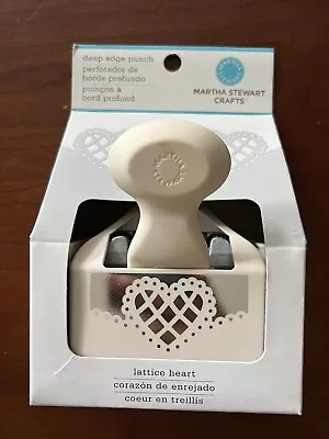 Martha Stewart Lattice Heart Paper Punch Craft Deep Edge Punch Large NIP • $59.95