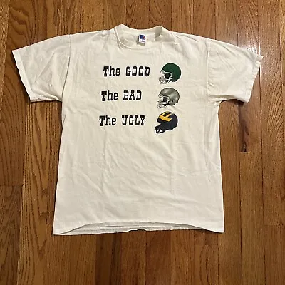 VTG MICHIGAN STATE FOOTBALL T-Shirt The Good The Bad And The Ugly Size Men’s XL • $29.40