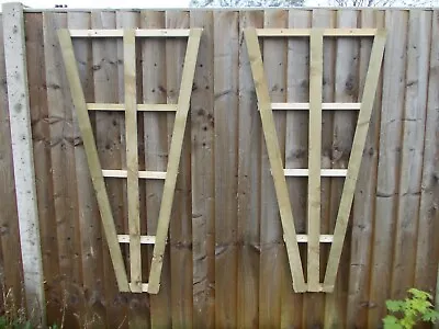 2  Heavy Duty Fan Trellis Garden Treated Timber Plant Support 44  X 23  • £29.99