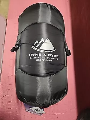 Hyke & Byke  0 Degree/17c CRESTONE 650fp Down Sleeping Bag. BLACK  • $139.99