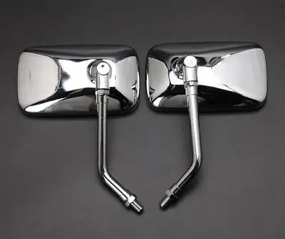 Chrome Motorcycle Rectangle Side Mirrors For Honda Magna 250 VF 750C 500C 1000C • $25.35