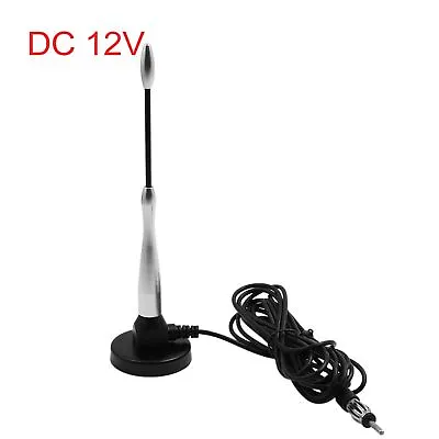 Auto Car Signal Antenna FM AM Radio Aerial Magnetic Base Universal DC 12V • $13.49