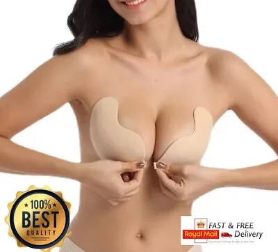 £4.20 • Buy Silicone Strapless Push Up Bra Backless Sticky Self Adhesive Invisible Lace