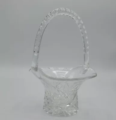 Vintage Crystal Basket Easter Bridal Wedding Or Decorative Basket • $25.22