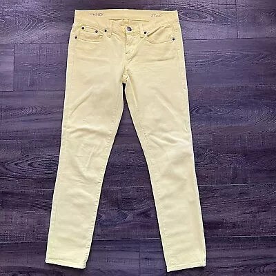 J.Crew Toothpick Skinny Ankle Jean Yellow Women Size 27 • $18