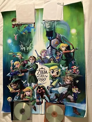 Club Nintendo Zelda 25th Anniversary Poster Set - INCLUDES BONUS MISPRINT COPY • $60