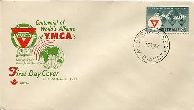 1955 YMCA World Centennial - Royal FDC Lime Green • $8