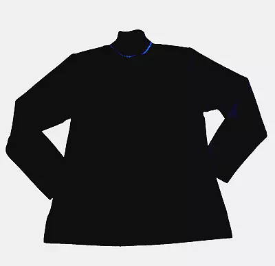 Exclusively Misook Turtleneck Sweater Women's Small Black Long Sleeves Acrylic • $24.88