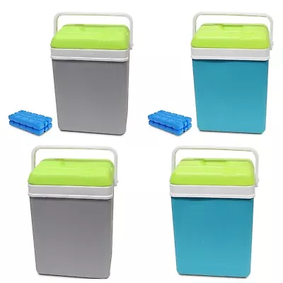 Large 15 Litre Cooler Box Camping Beach Lunch Picnic Insulated Food Ice Blocks • £20.99