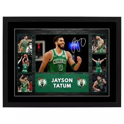 $79 • Buy Jayson Tatum Signed Framed Print Curry Morant Lebron Kobe Basketball Memorabilia